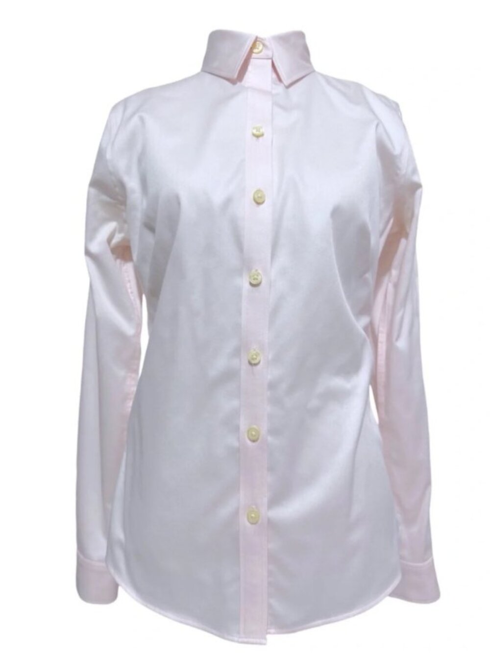 Banana Republic Non Iron Fitted Button Down Shirt in Light Pink Size 6 Petite